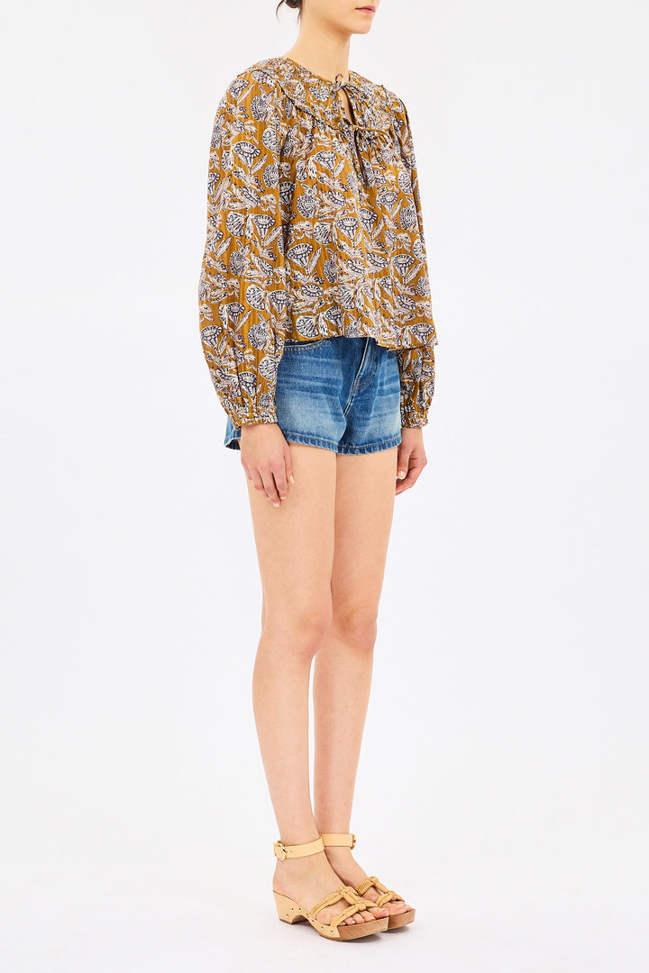 ULLA JOHNSON - Florelle Cotton Blouse in Meadow