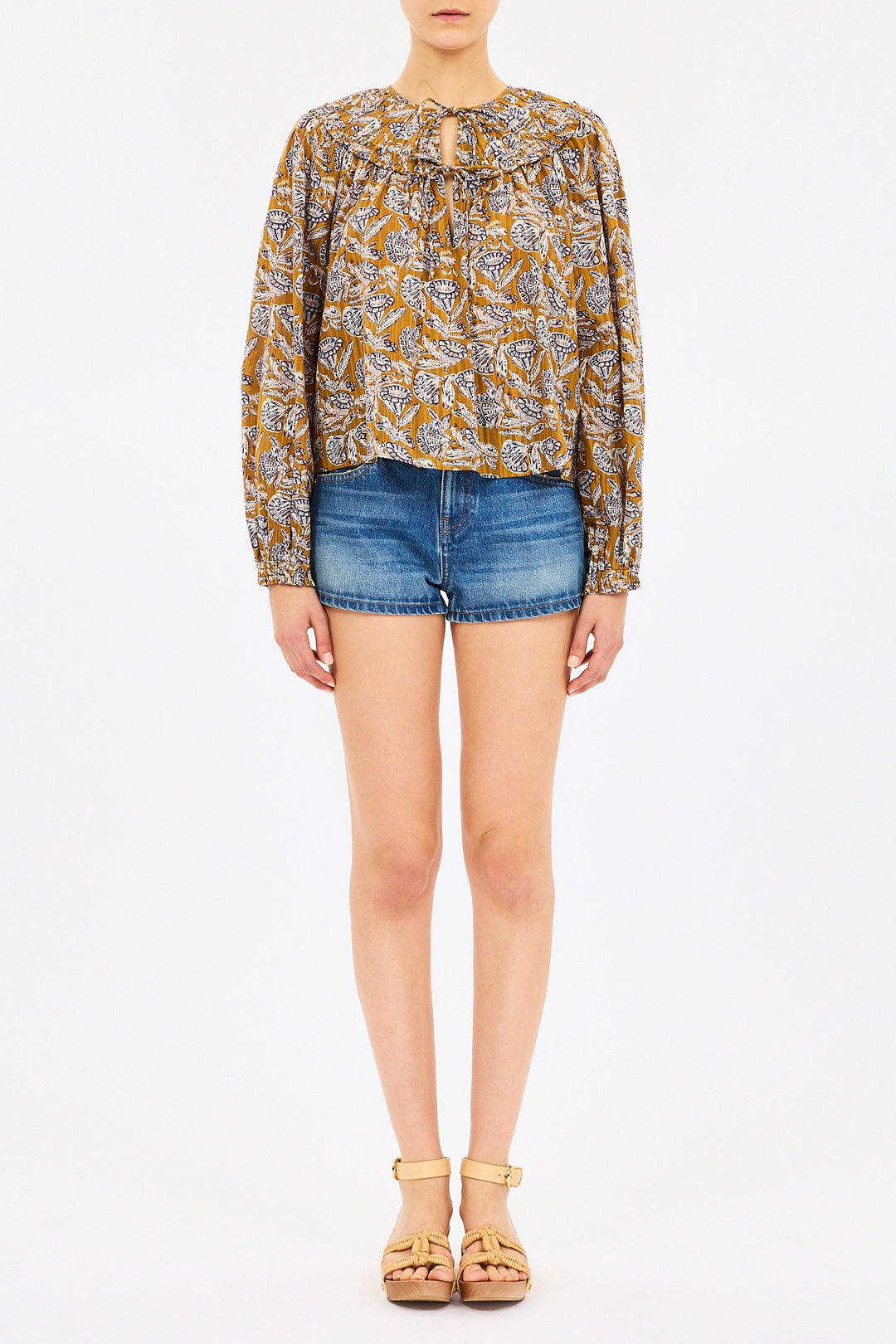ULLA JOHNSON - Florelle Cotton Blouse in Meadow