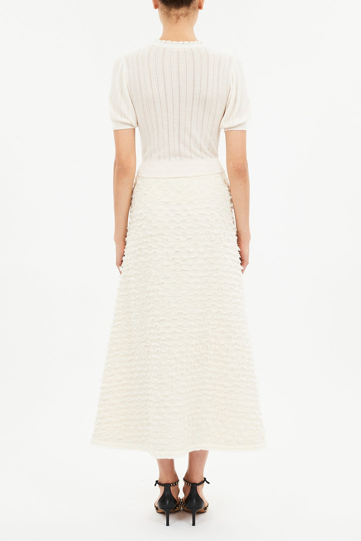 Ulla Johnson - Josanna A-Line Midi Skirt in Ivory