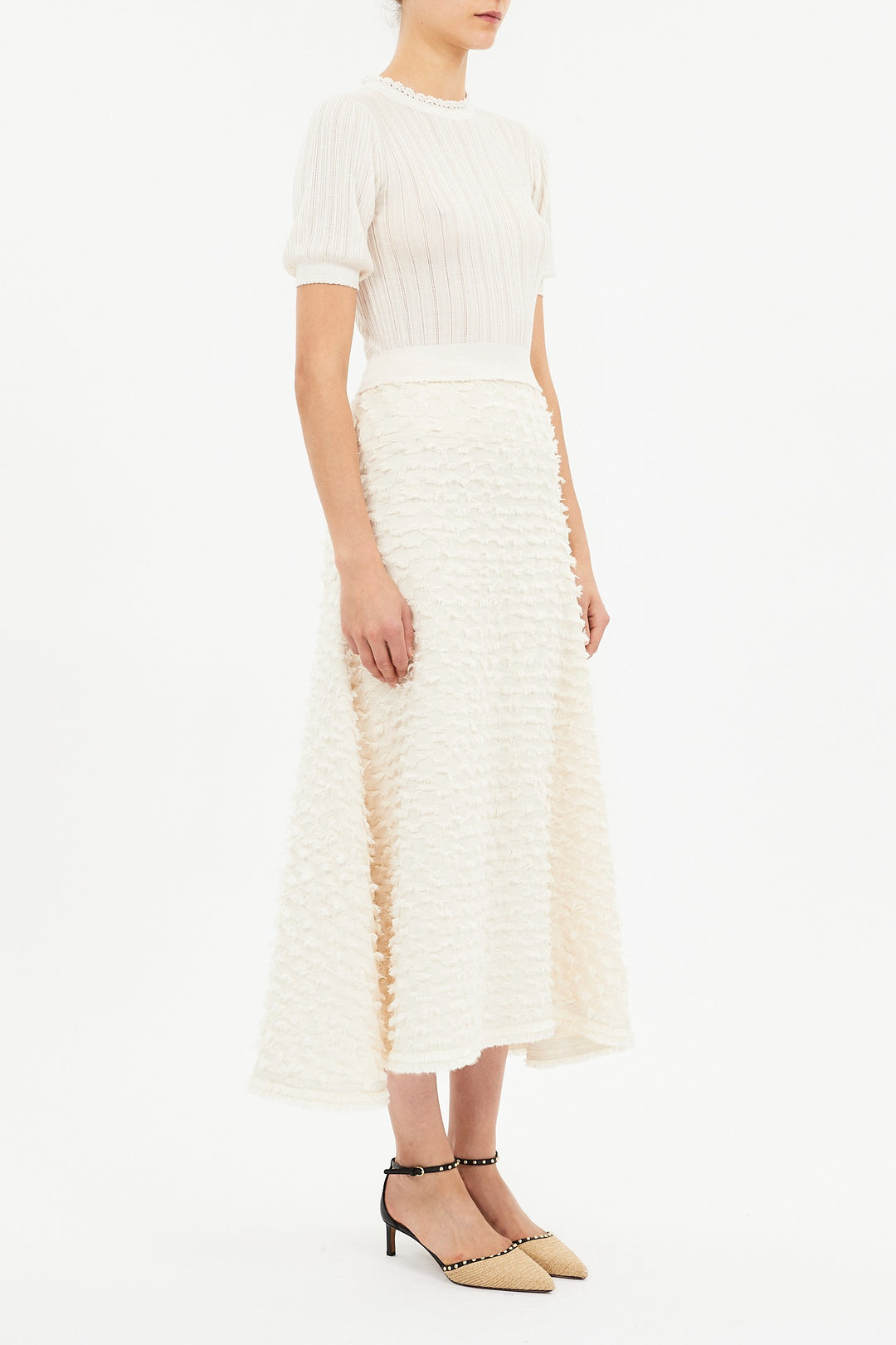 Ulla Johnson - Josanna A-Line Midi Skirt in Ivory