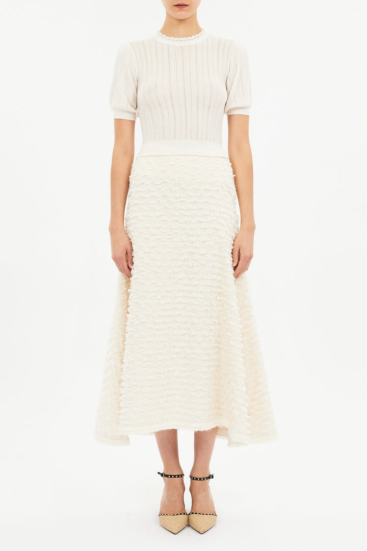 Ulla Johnson - Josanna A-Line Midi Skirt in Ivory