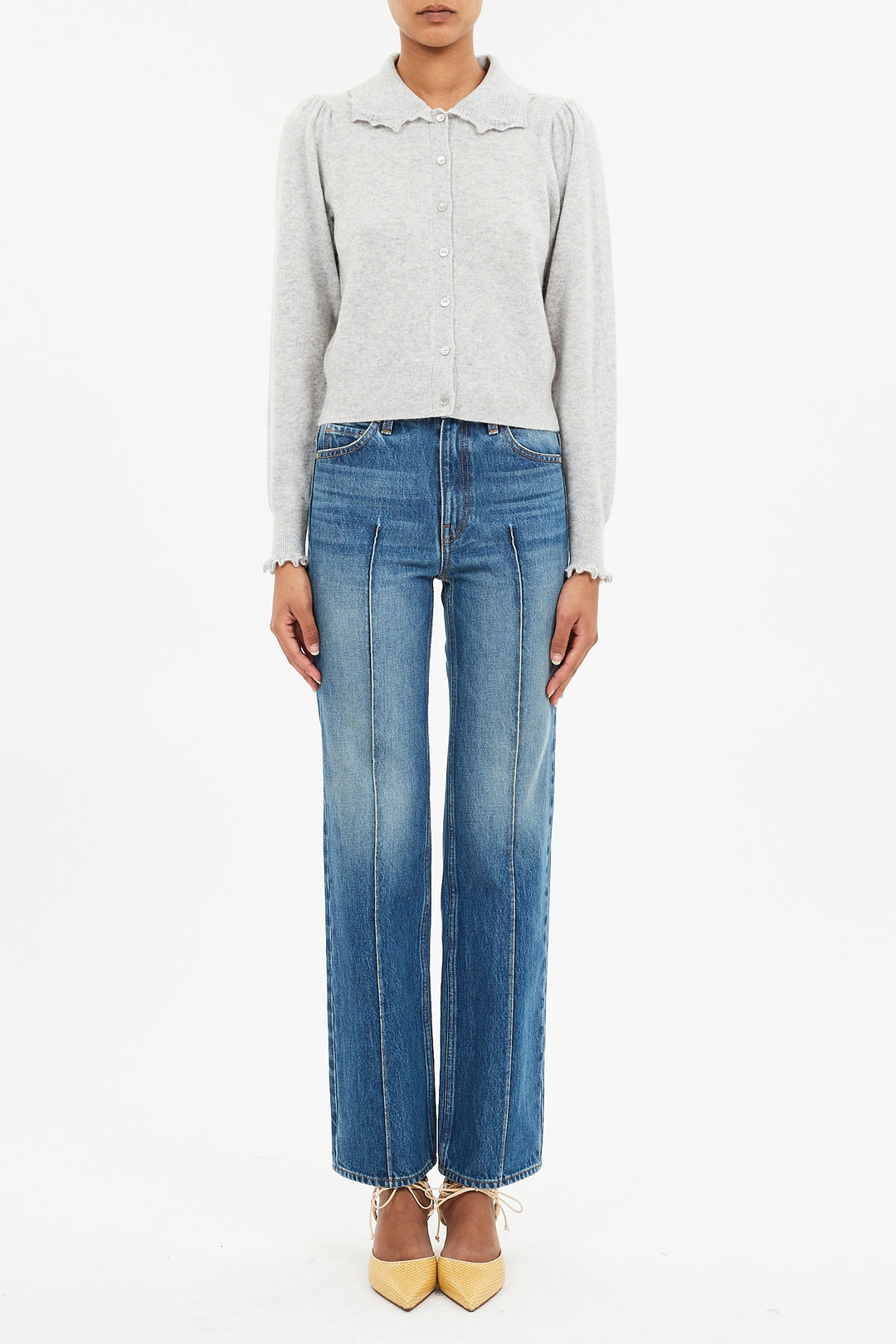 Ulla Johnson - Kalila Collared Cardigan in Pebble Sweaters