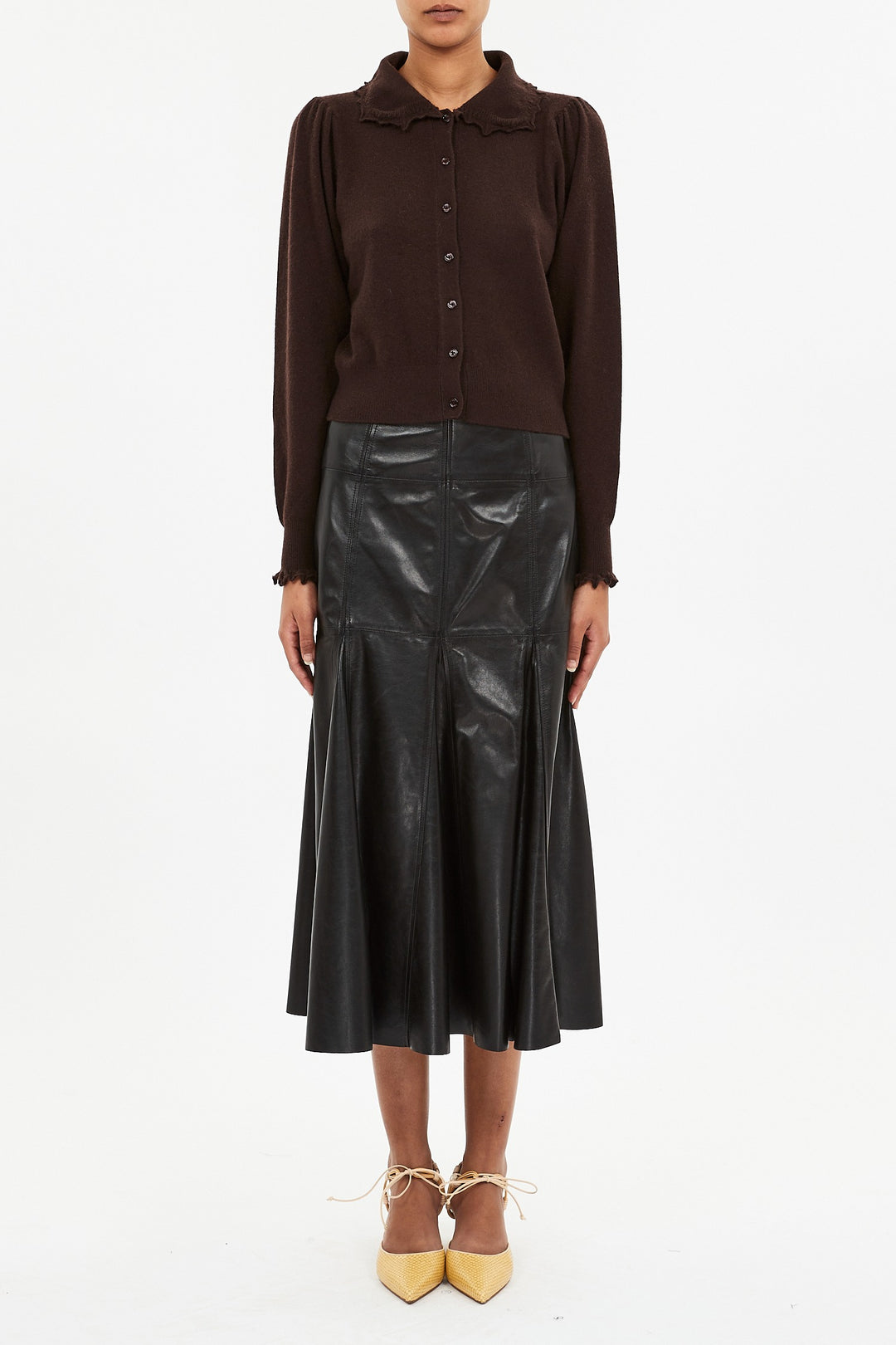 Ulla Johnson - Kalila Collared Cardigan in Wenge