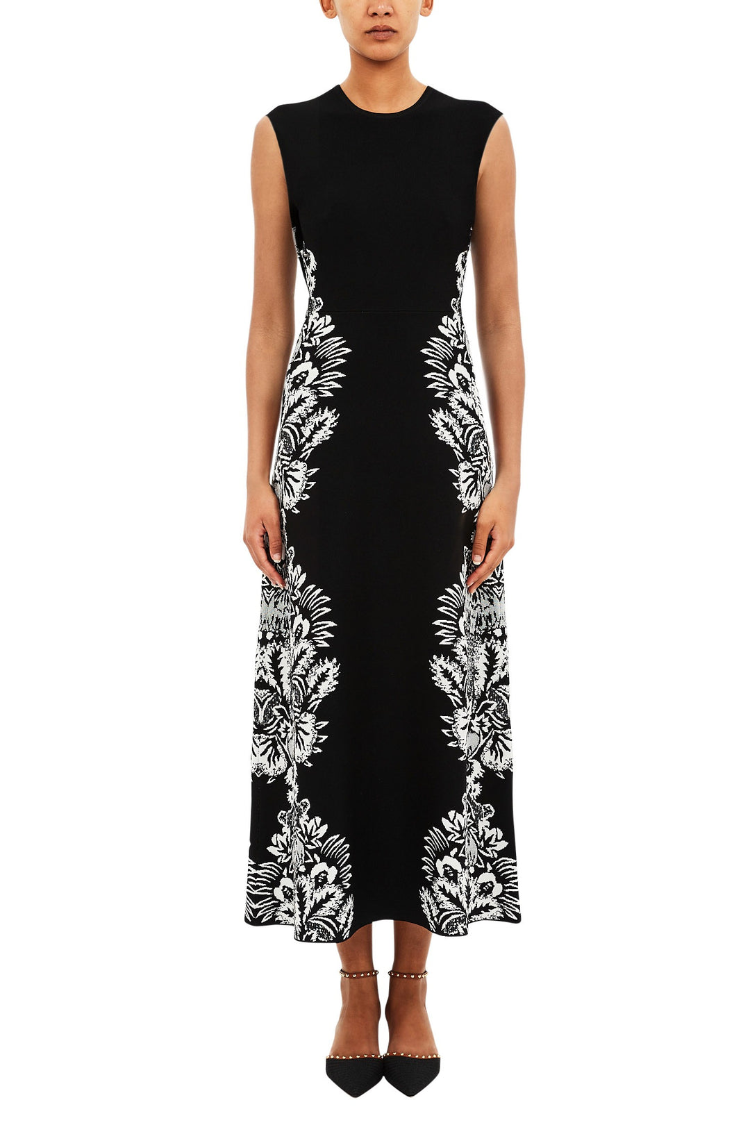 Ulla Johnson - Liana Jacquard Midi Dress in Noir Dresses
