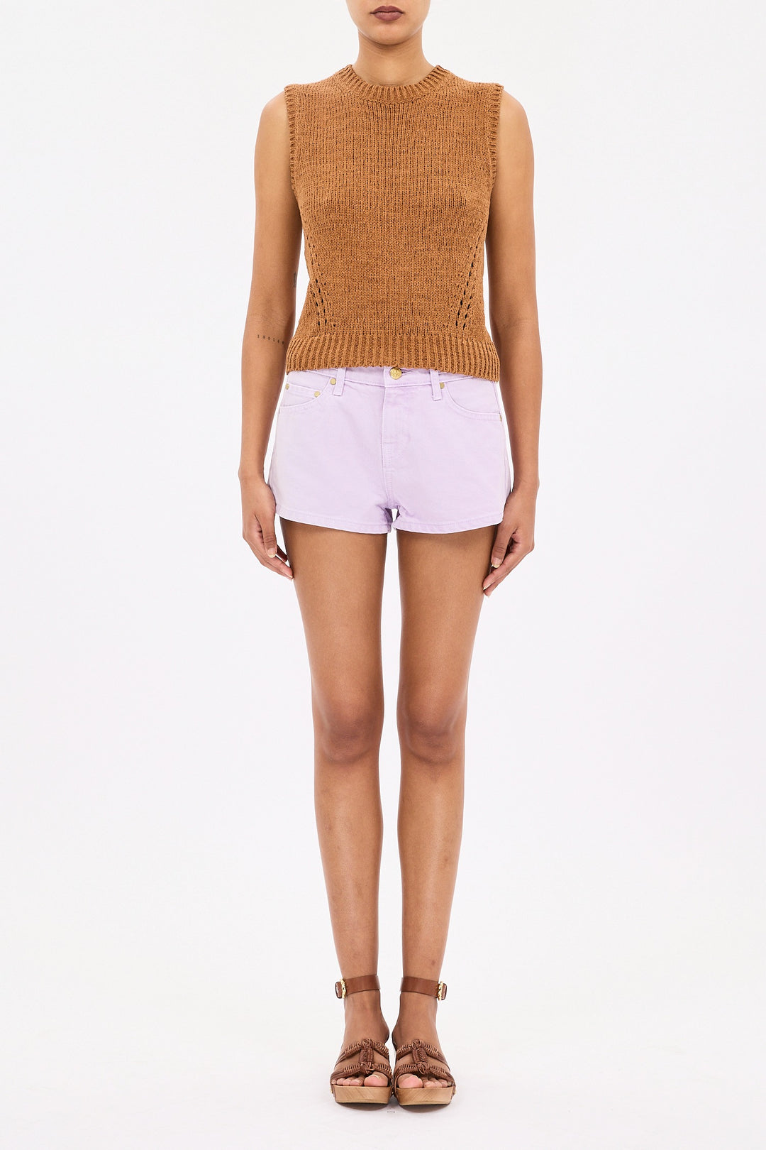 ULLA JOHNSON - Priscilla Knit Top in Umber