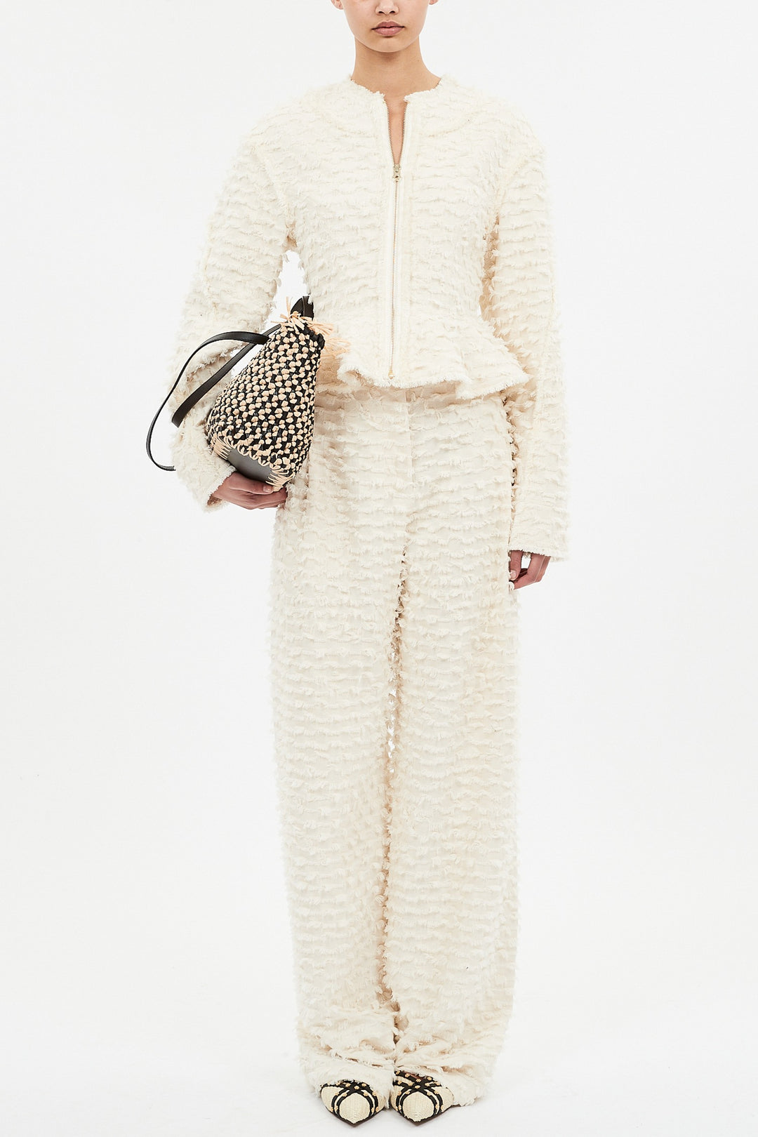 Ulla Johnson - Rosalind Zip Peplum Jacket in Ivory