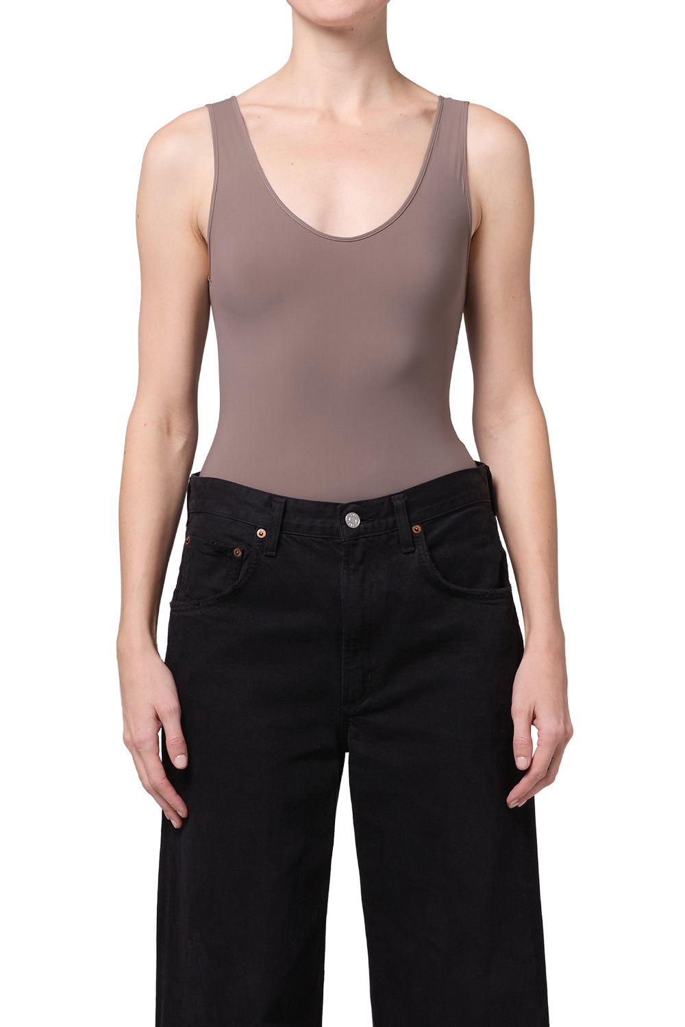 AGOLDE - Tora Bodysuit in Mink