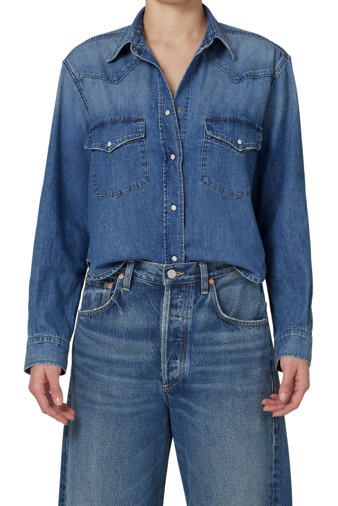 CITIZENS OF HUMANITY - Cropped Western Shirt in Chaya