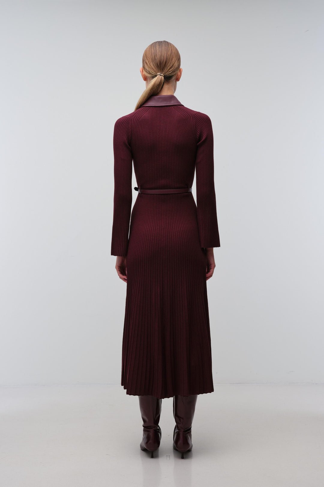 SIMKHAI - Ismelle Collared Dress in Fig
