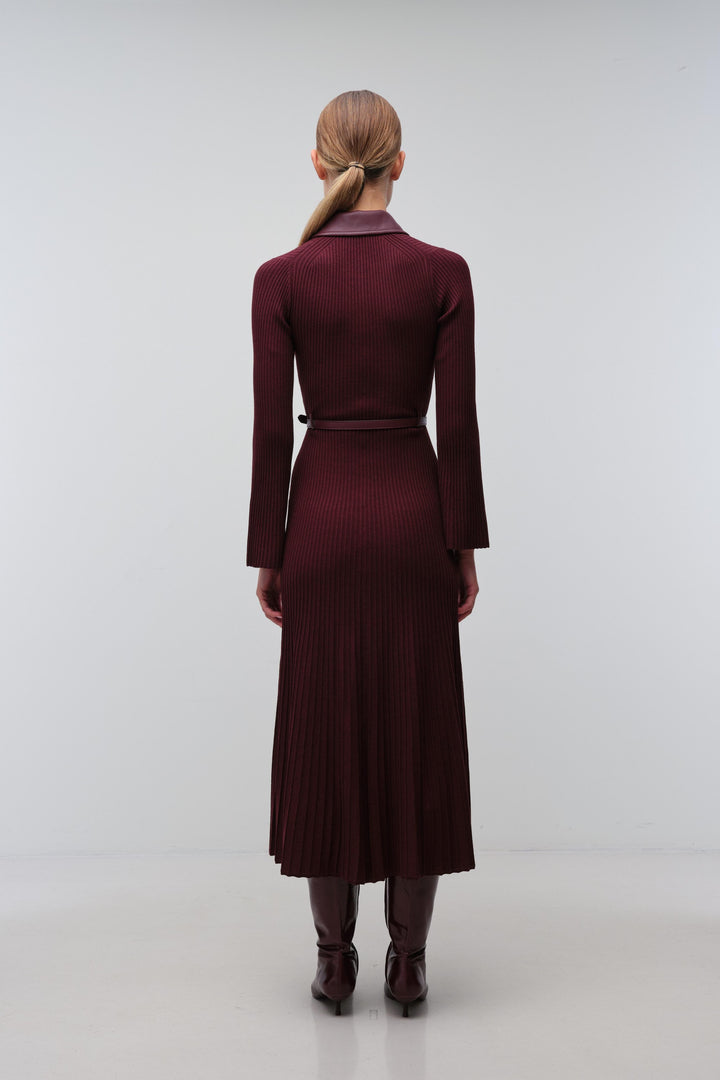 SIMKHAI - Ismelle Collared Dress in Fig