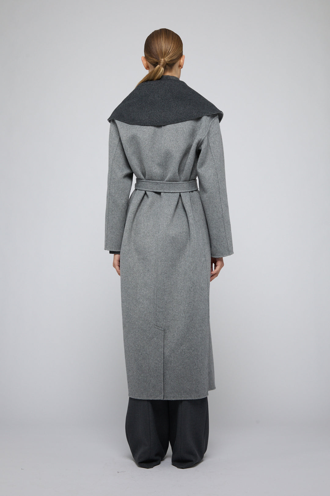 SIMKHAI - Allura Reversible Belted Coat in Charcoal