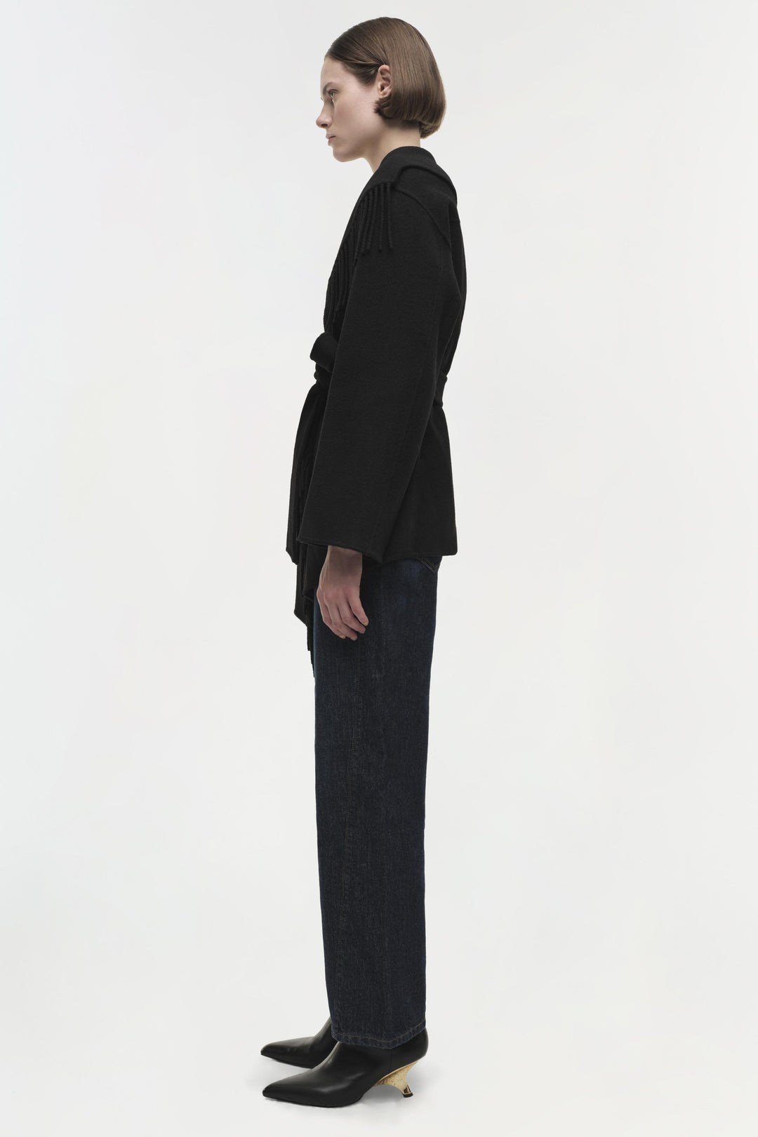 SIMKHAI - Rowen Fringe Jacket in Black Coats & Jackets