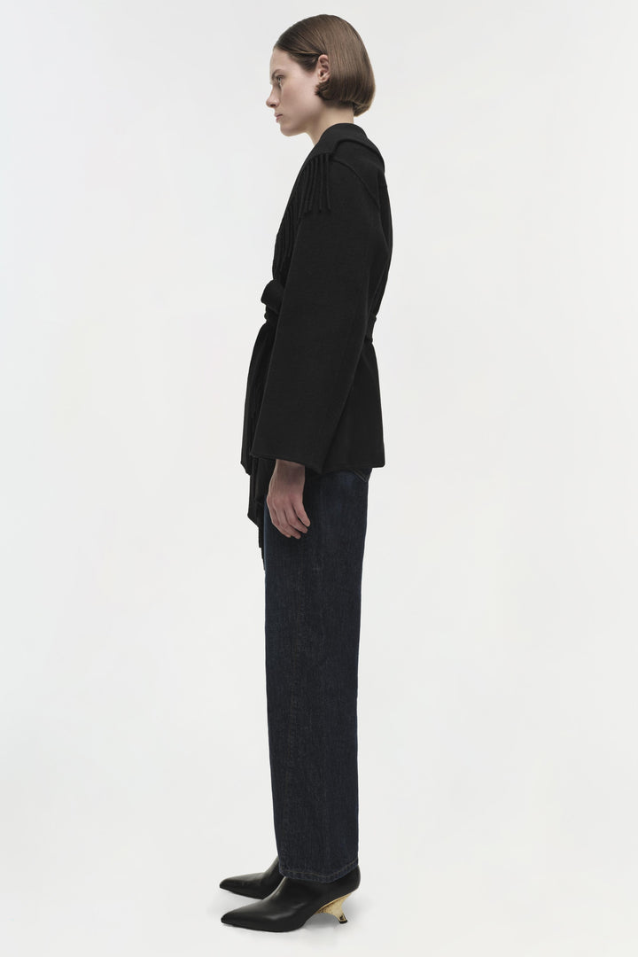 SIMKHAI - Rowen Fringe Jacket in Black Coats & Jackets