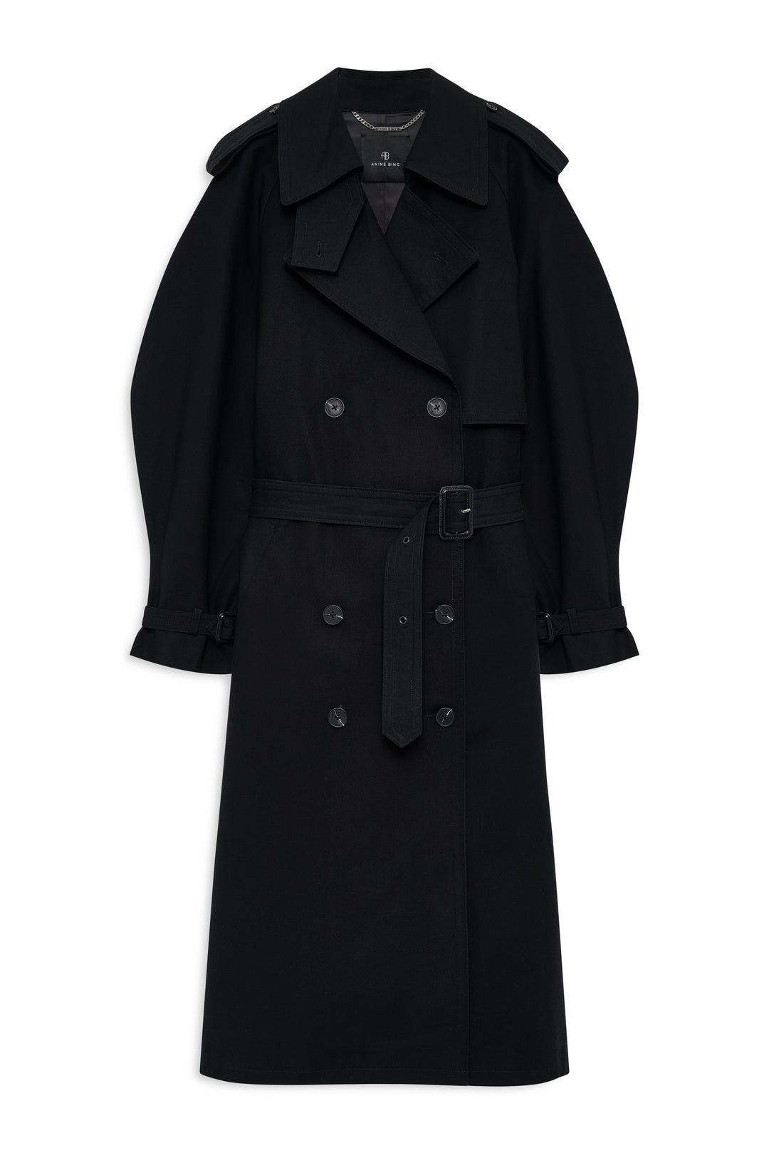 ANINE BING - Pascale Maxi Trench Coat in Black