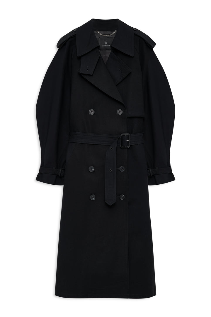 ANINE BING - Pascale Maxi Trench Coat in Black