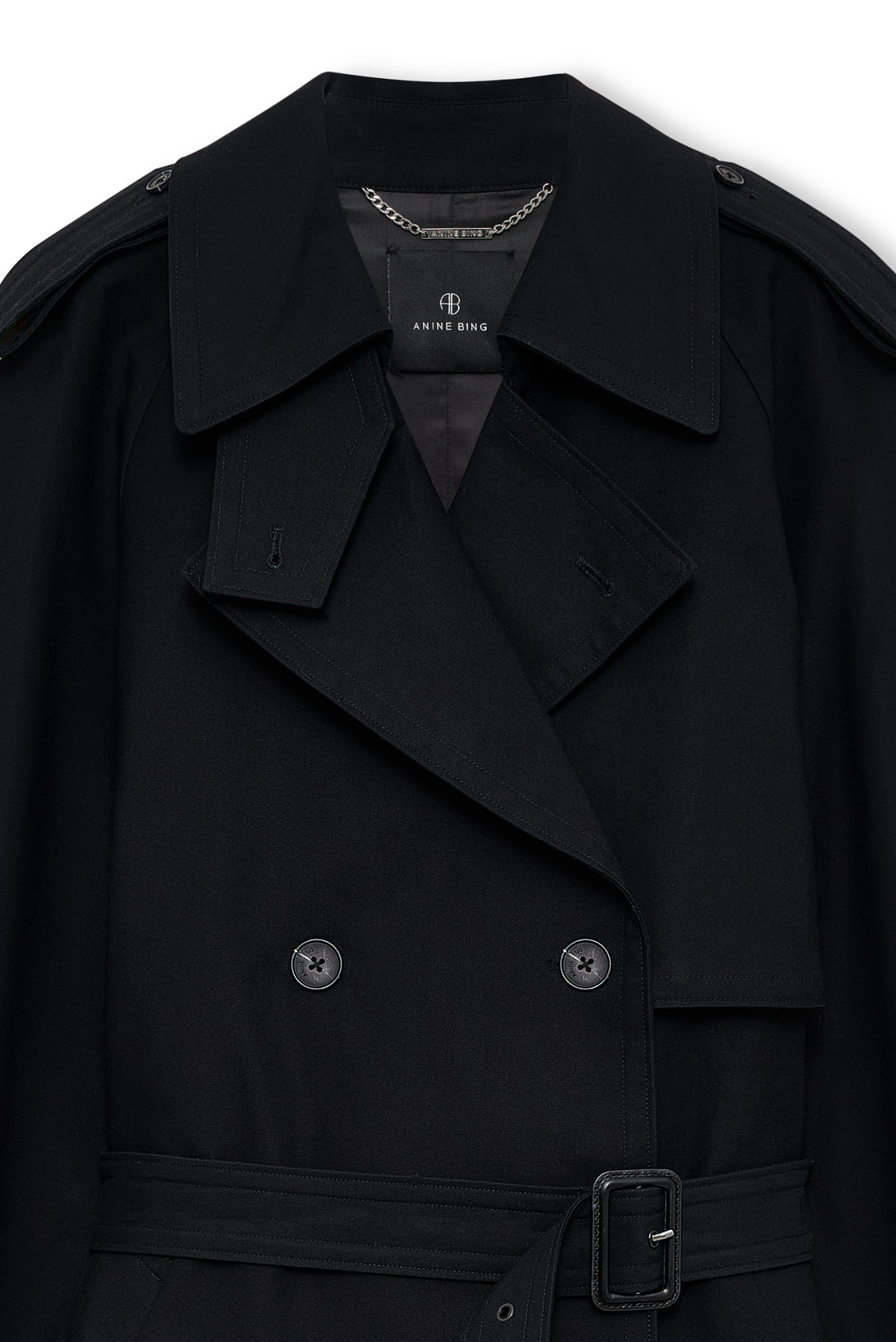 ANINE BING - Pascale Maxi Trench Coat in Black