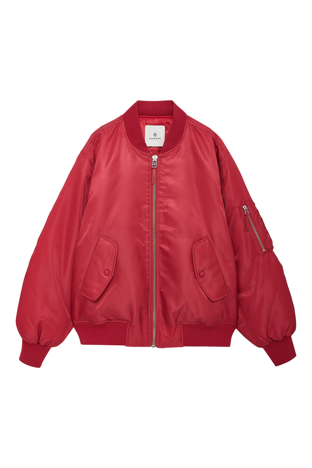 Anine Bing - Leon Bomber in Tango Red Jacket