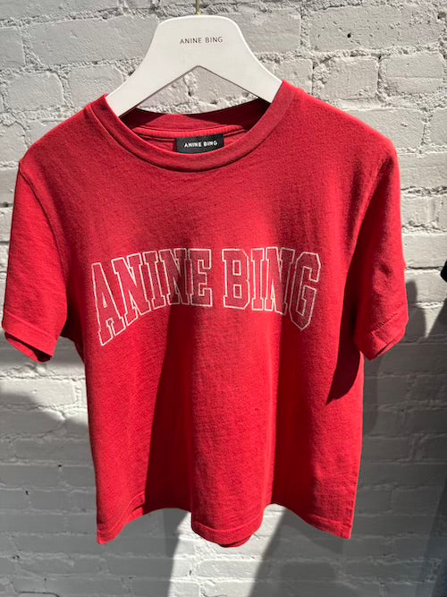 ANINE BING - Shelley Tee in Tango Red Shirt