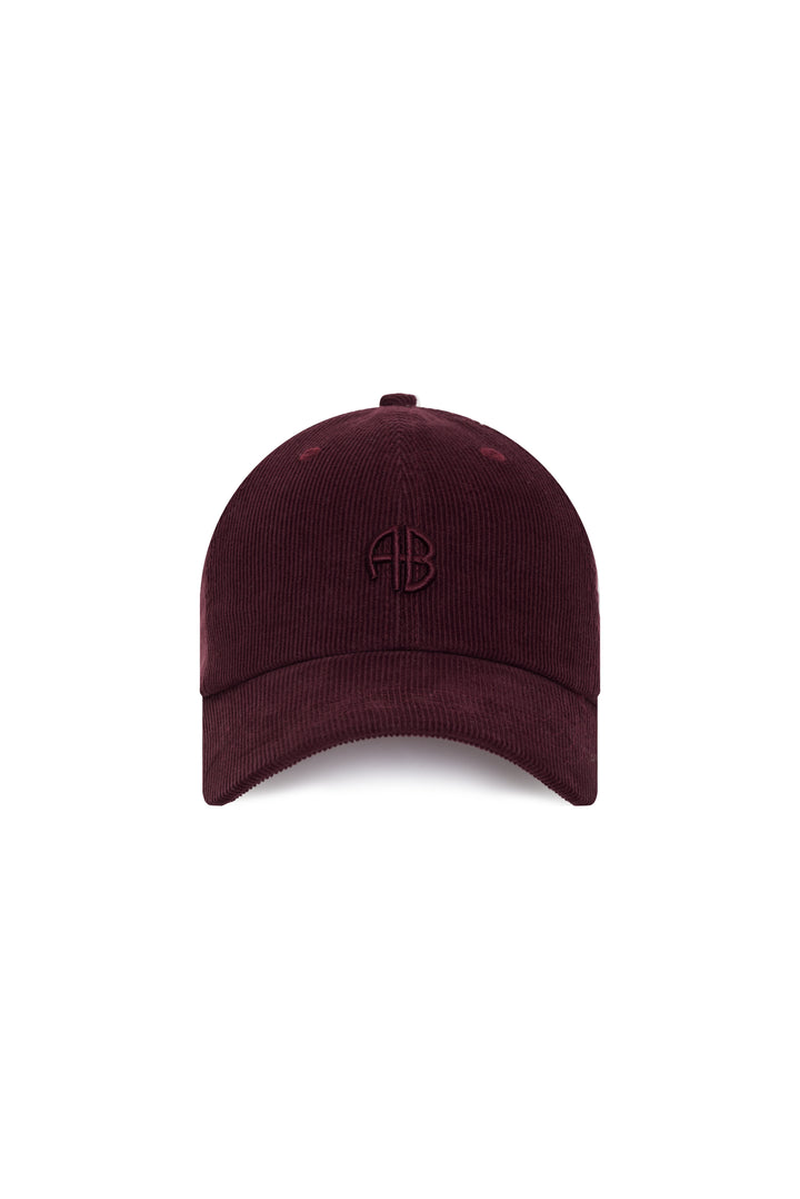 ANINE BING - Jeremy Baseball Cap AB Corduroy in Fig