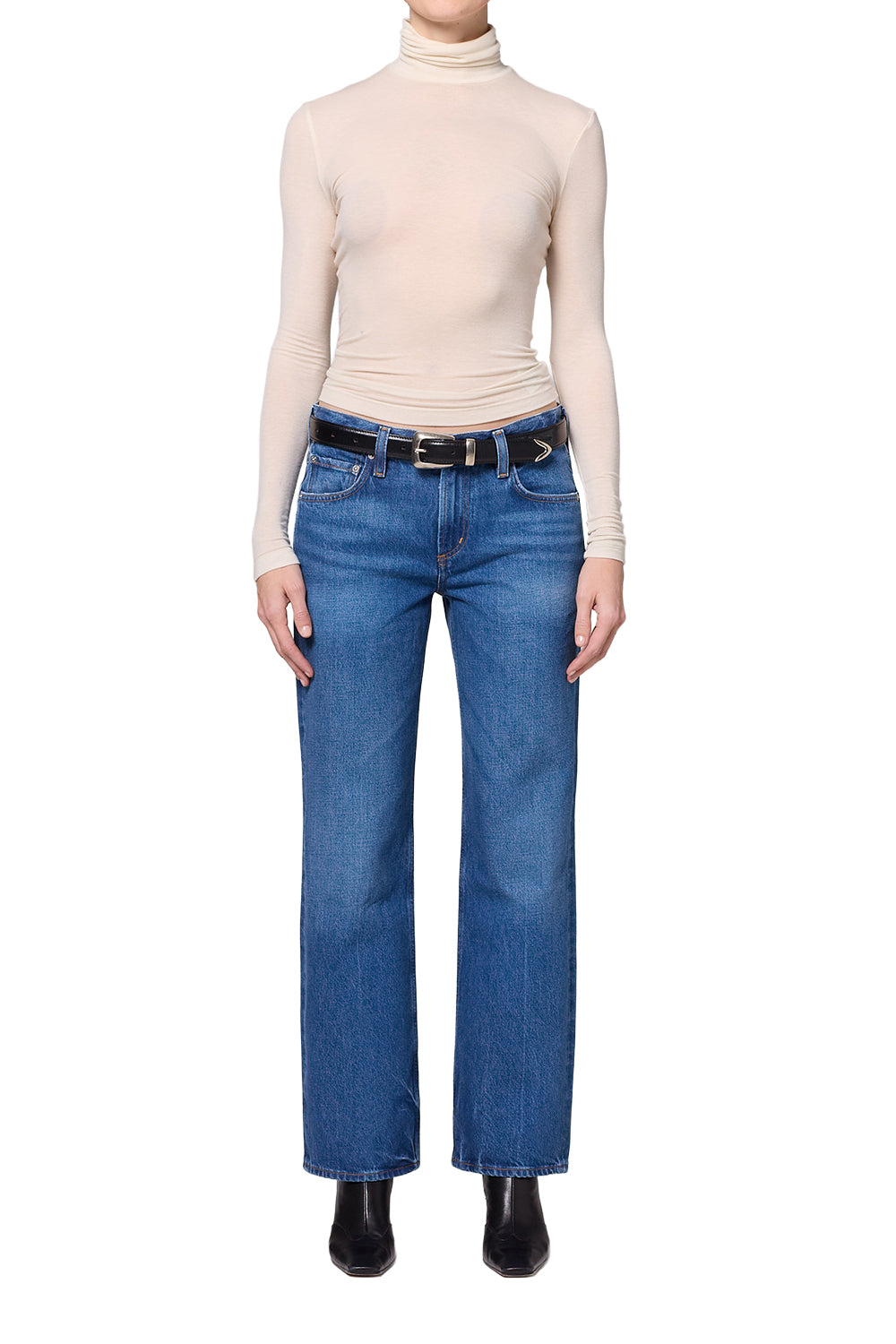 CITIZENS OF HUMANITY - Faye Vintage Straight 30 in Azure Blue Jeans