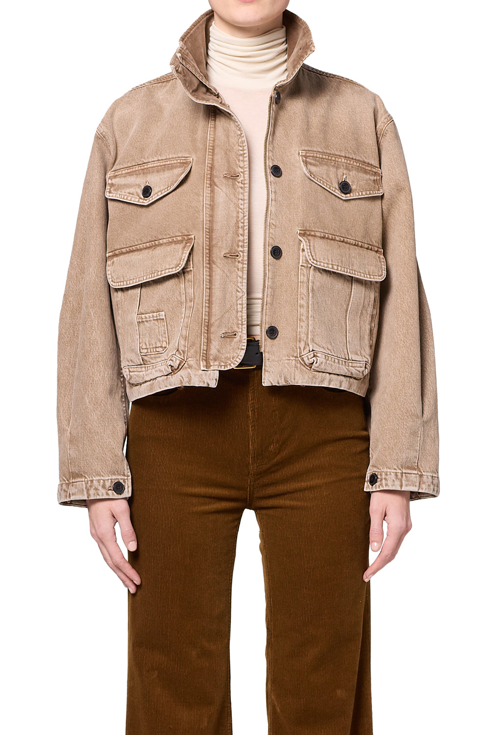 CITIZENS OF HUMANITY - Funnel Collar Barn Jacket in Tan