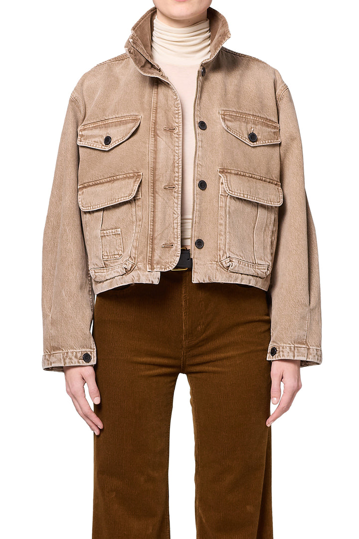 CITIZENS OF HUMANITY - Funnel Collar Barn Jacket in Tan