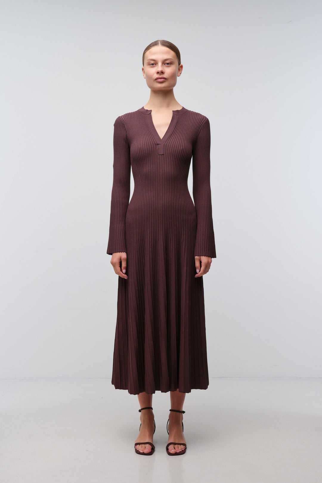 SIMKHAI - Genna Dress in Chocolate