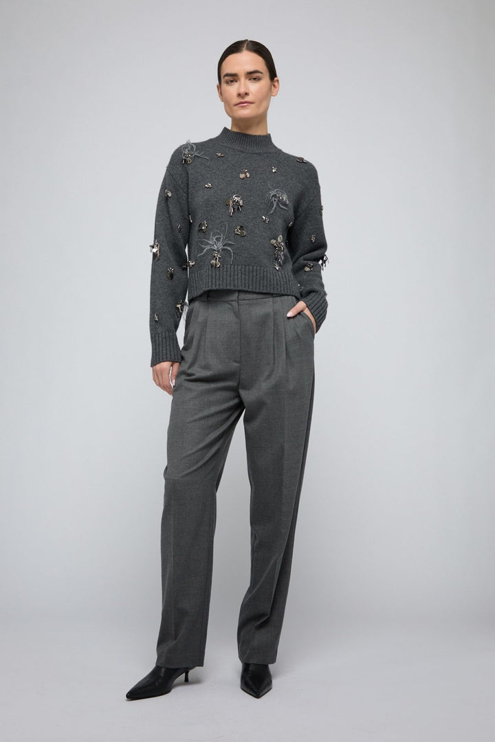 SIMKHAI - Gabriette Sweater in Charcoal