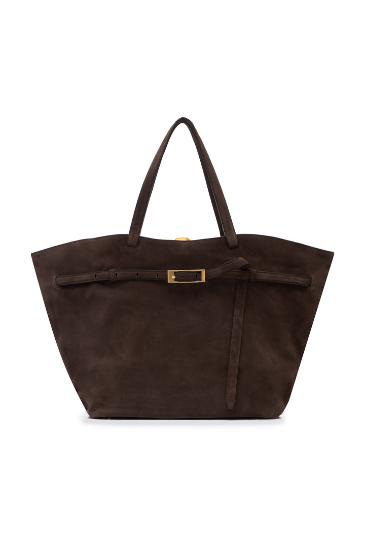 ANINE BING - Elly Tote Suede in Dark Brown