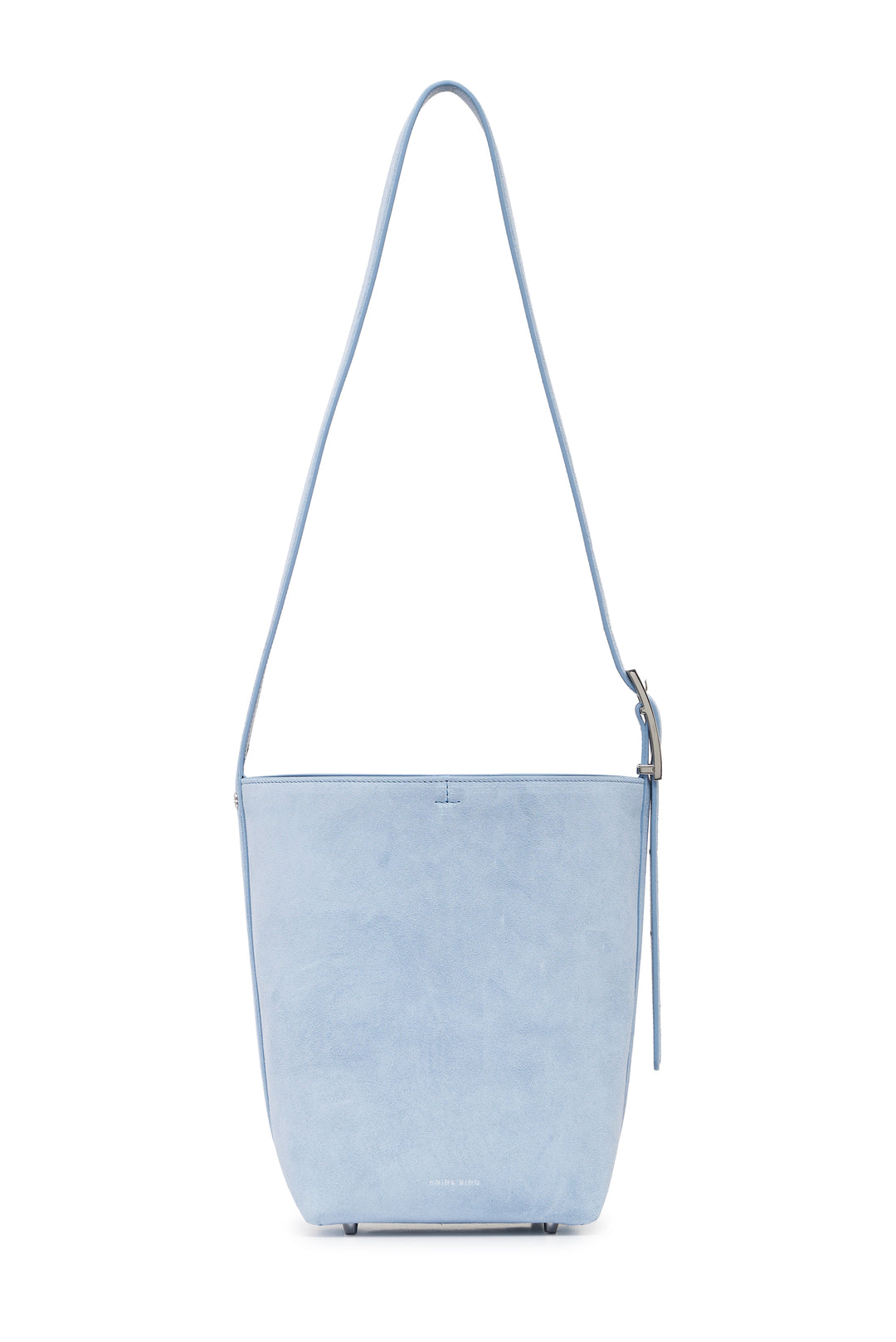 ANINE BING - Elly Medium Bucket Bag Suede in Mineral Blue Handbag