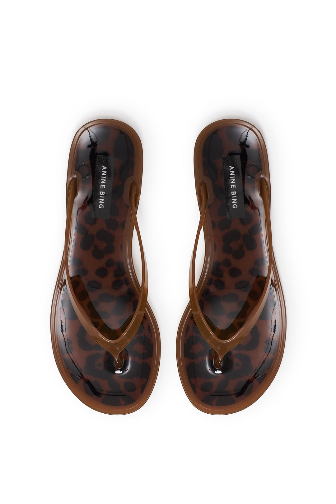 ANINE BING - Clem Flip Flops in Leopard