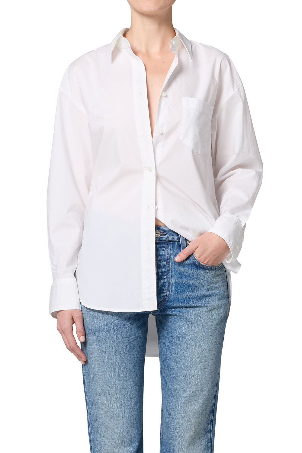 CITIZENS OF HUMANITY - Thea Boyfriend Shirt in Optic White