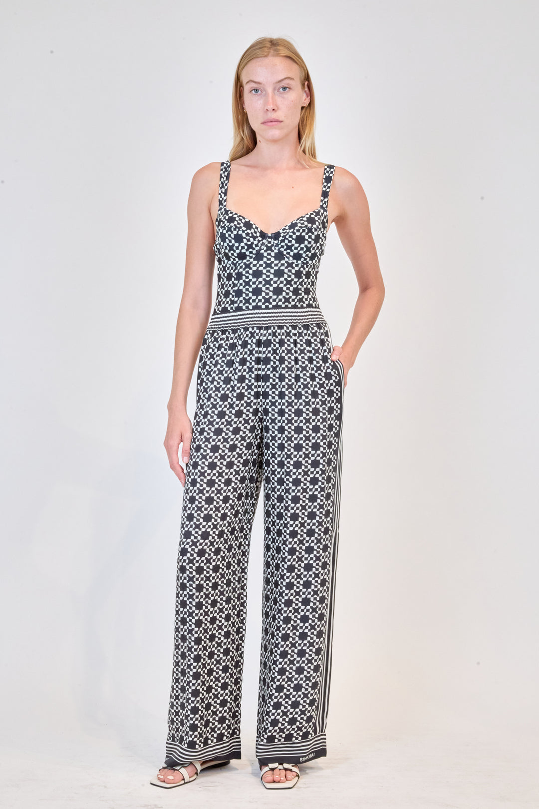 SIMKHAI - Zuna Straight Leg Pant in Black