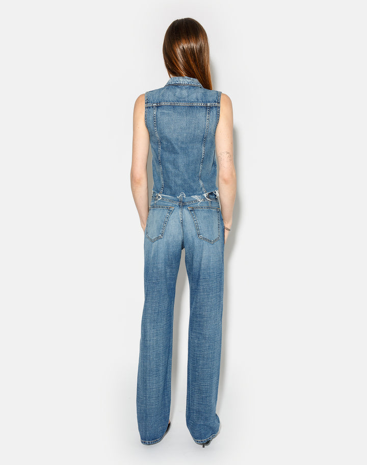 RE/DONE - Cinched Straight in Crystal Indigo Jeans