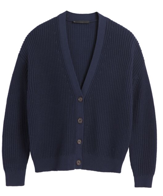 JENNI KAYNE - Cotton Cocoon Cardigan in Navy Sweaters