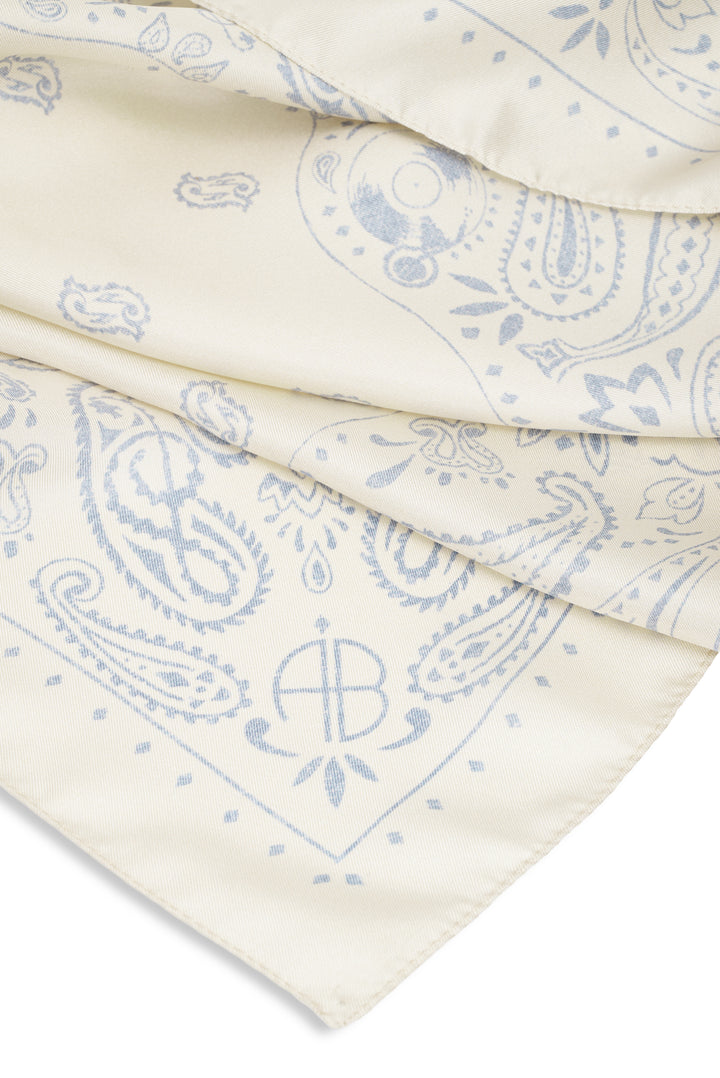 ANINE BING - Large York Scarf Bandana in Mineral Blue