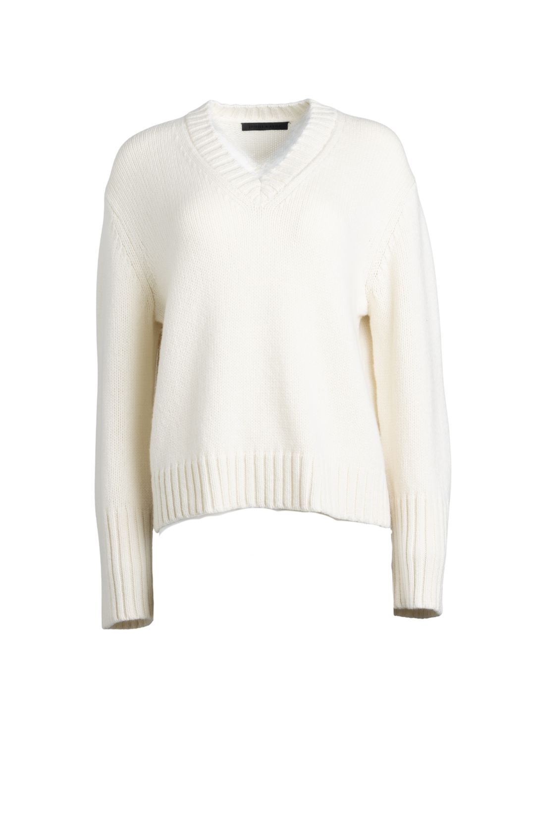 JENNI KAYNE - Cropped Jet V-Neck in Ivory