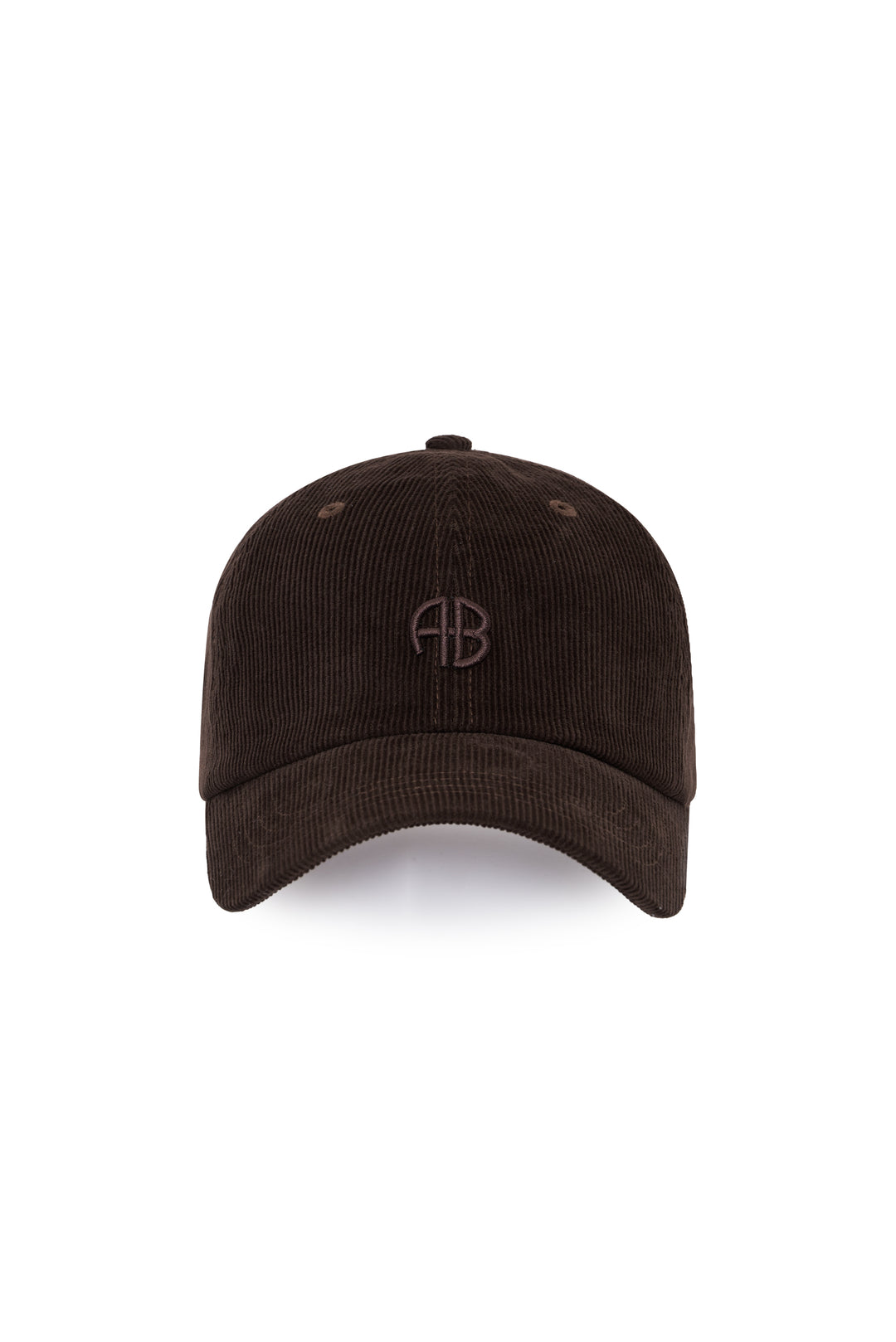 ANINE BING - Jeremy Baseball Cap AB Corduroy in Dark Brown
