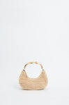 Simkhai - Nixi Twist Handle Raffia Hobo in Natural