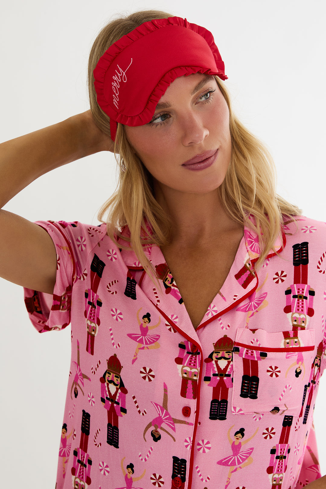 BEACH RIOT - Eye Mask in Merry Red