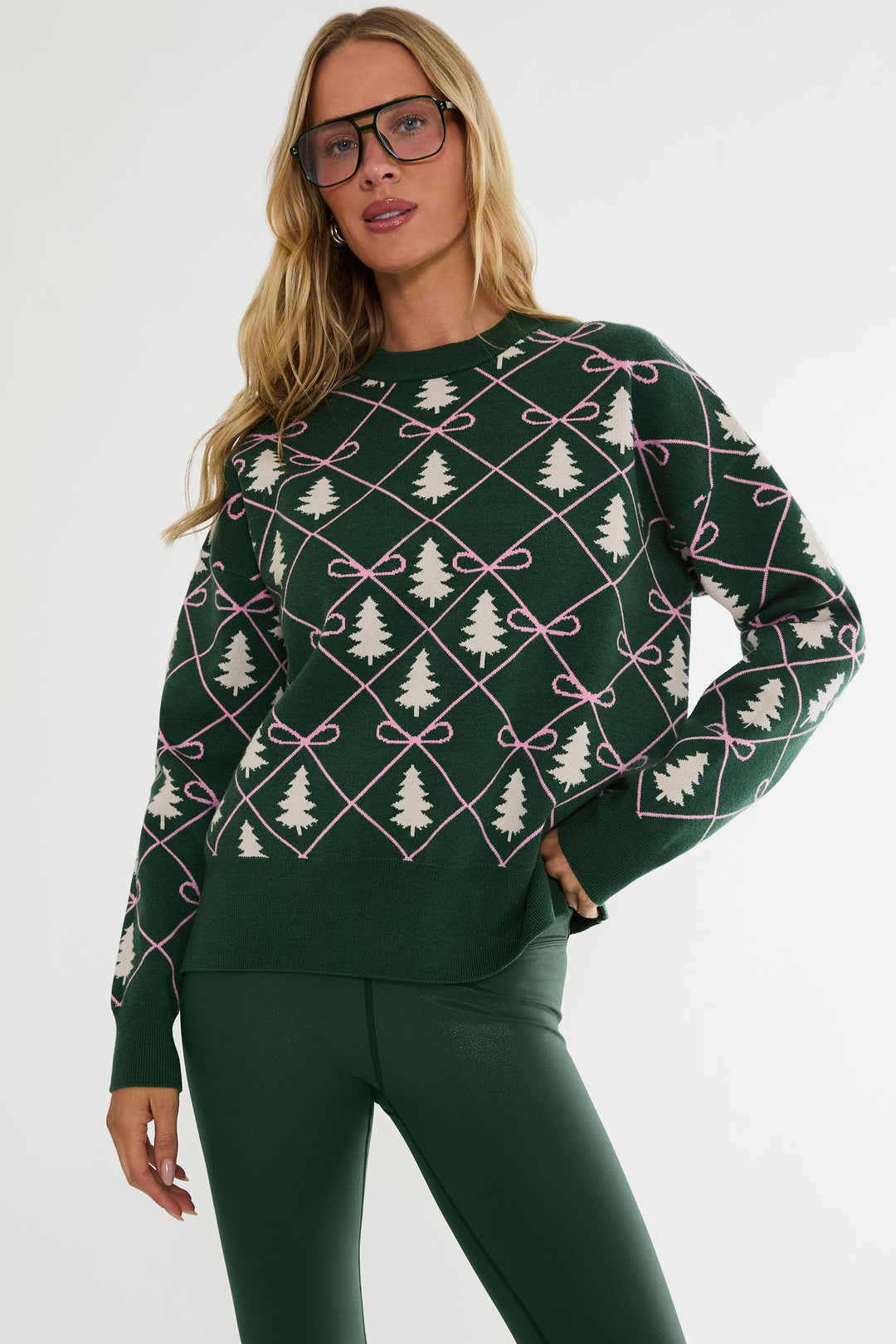 BEACH RIOT - Callie Sweater in Gift Wrapped Argyle