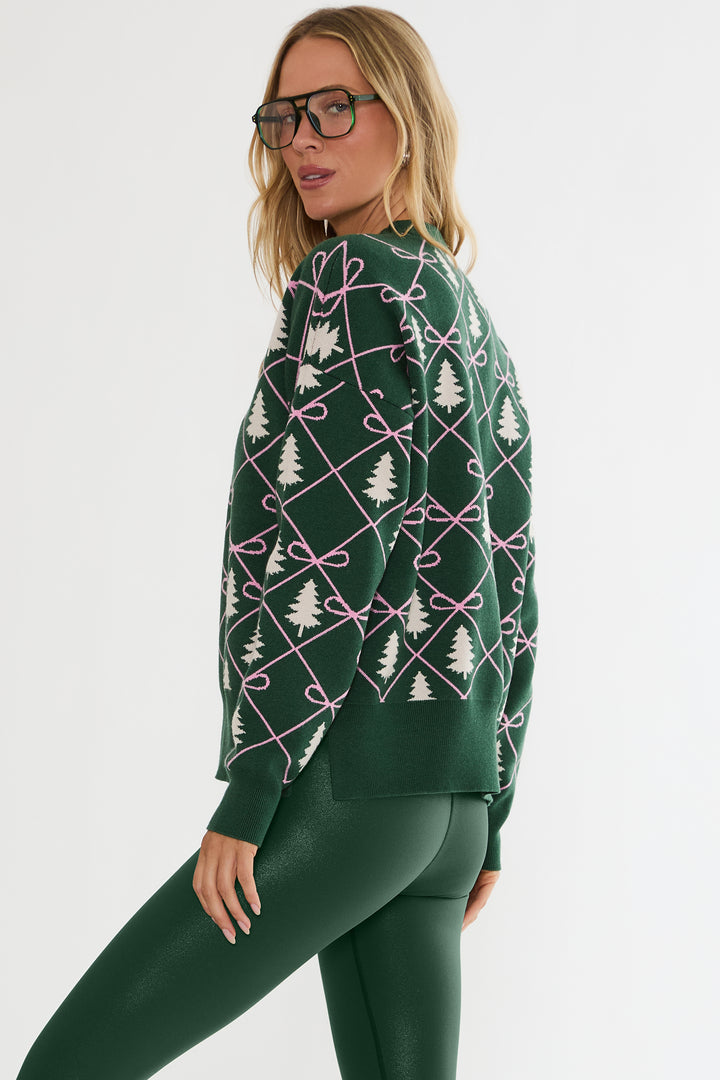 BEACH RIOT - Callie Sweater in Gift Wrapped Argyle