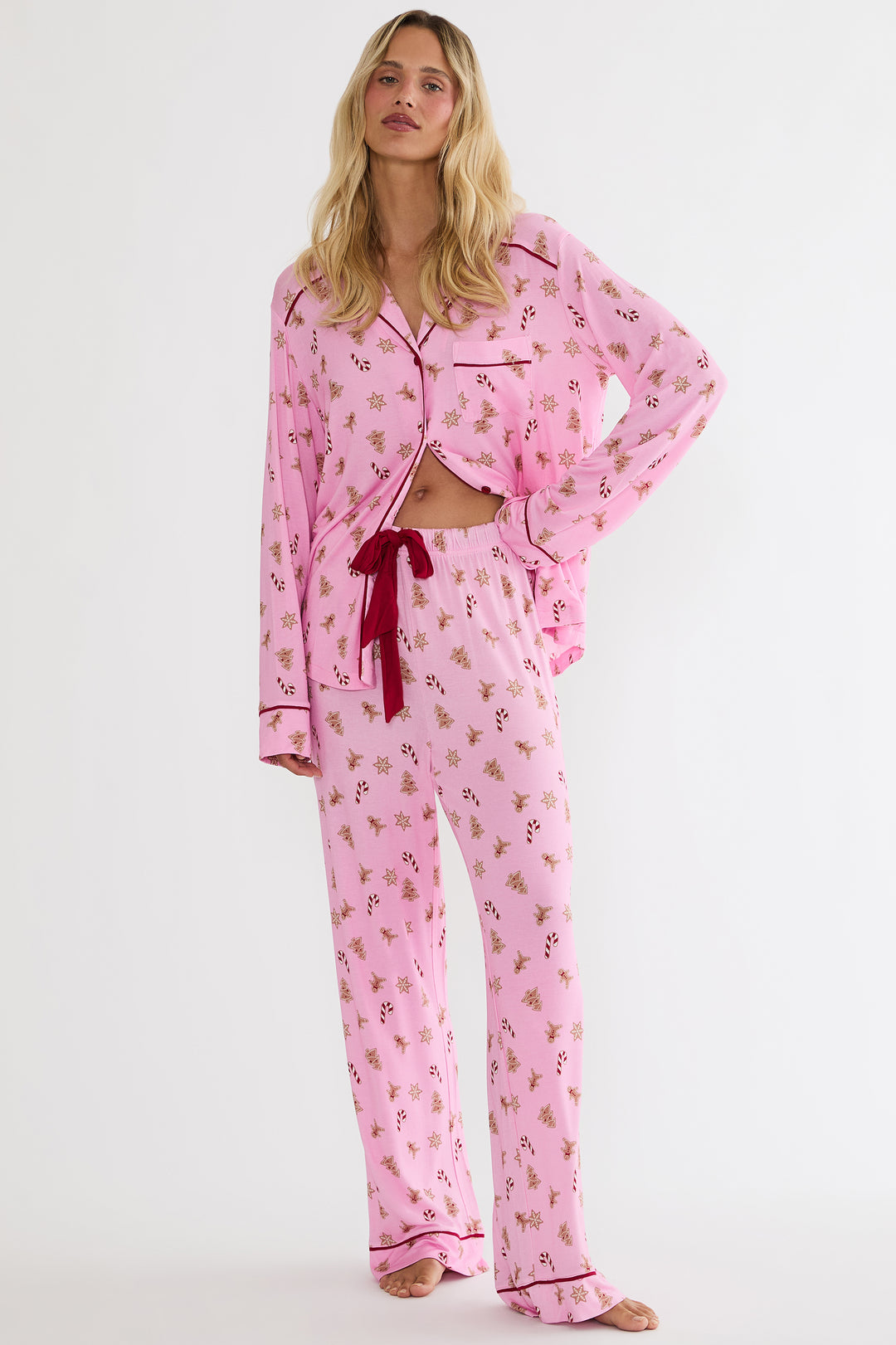 BEACH RIOT - Livy & Connie PJ Set in Pink Milk and Cookies