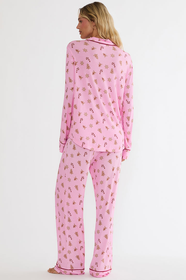 BEACH RIOT - Livy & Connie PJ Set in Pink Milk and Cookies
