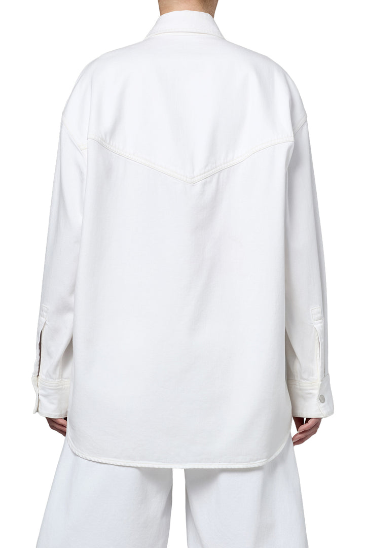 AGOLDE - Lotta Western Shirt in Milkshake