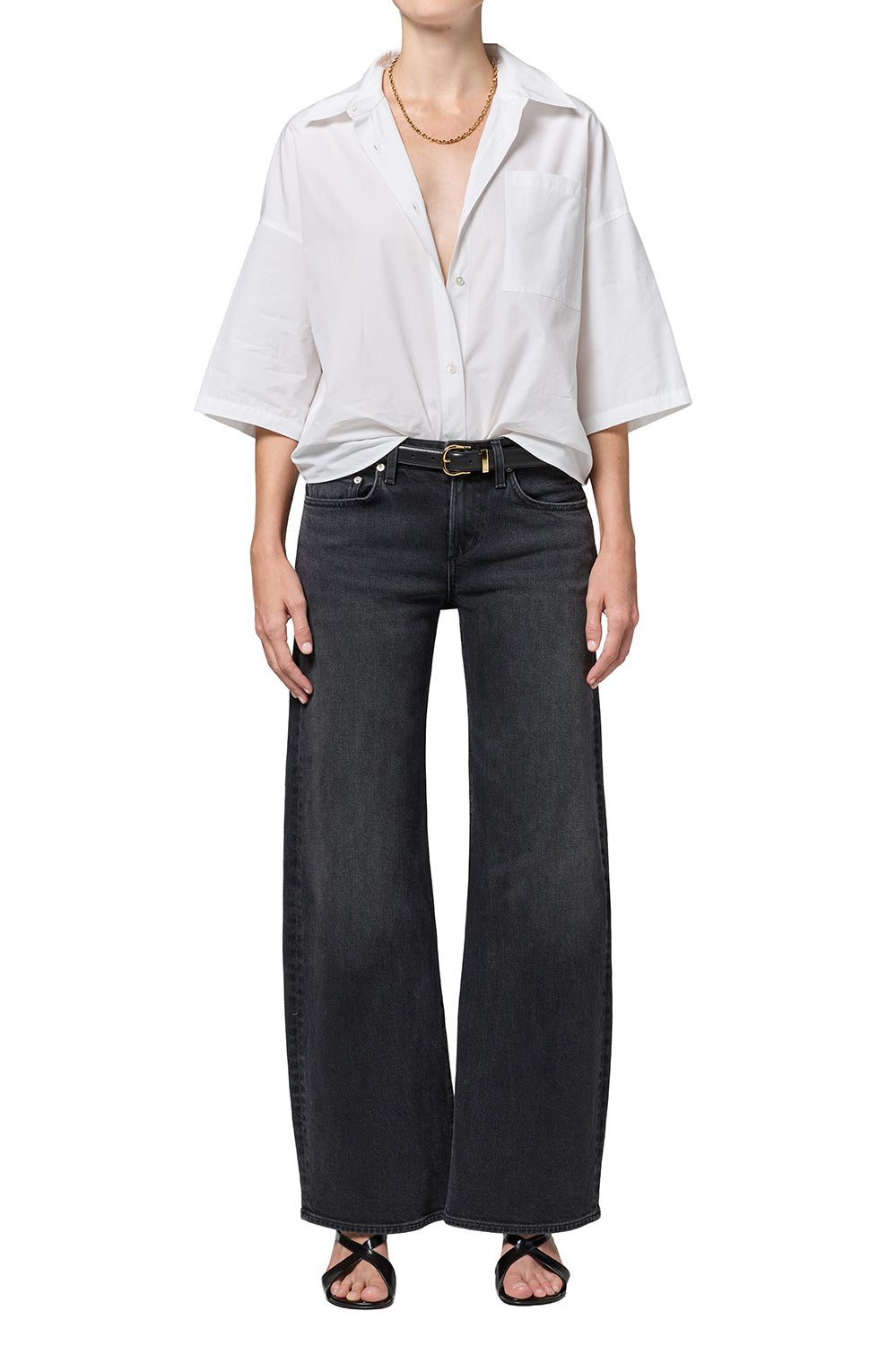 CITIZENS OF HUMANITY - Nora Trouser in Cateye Washed Black Jeans