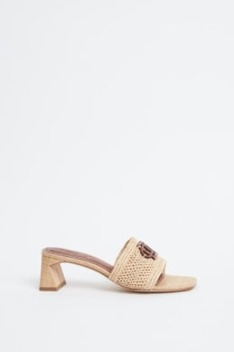 SIMKHAI - Sydney Raffia Block Heel Sandal
