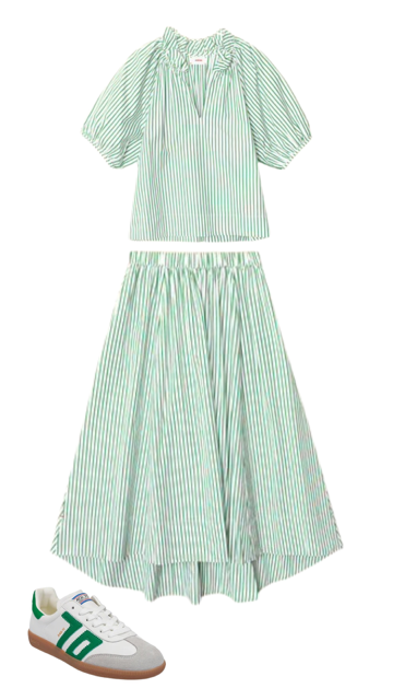 XIRENA - Gwynn Skirt in Trellis Green Skirts