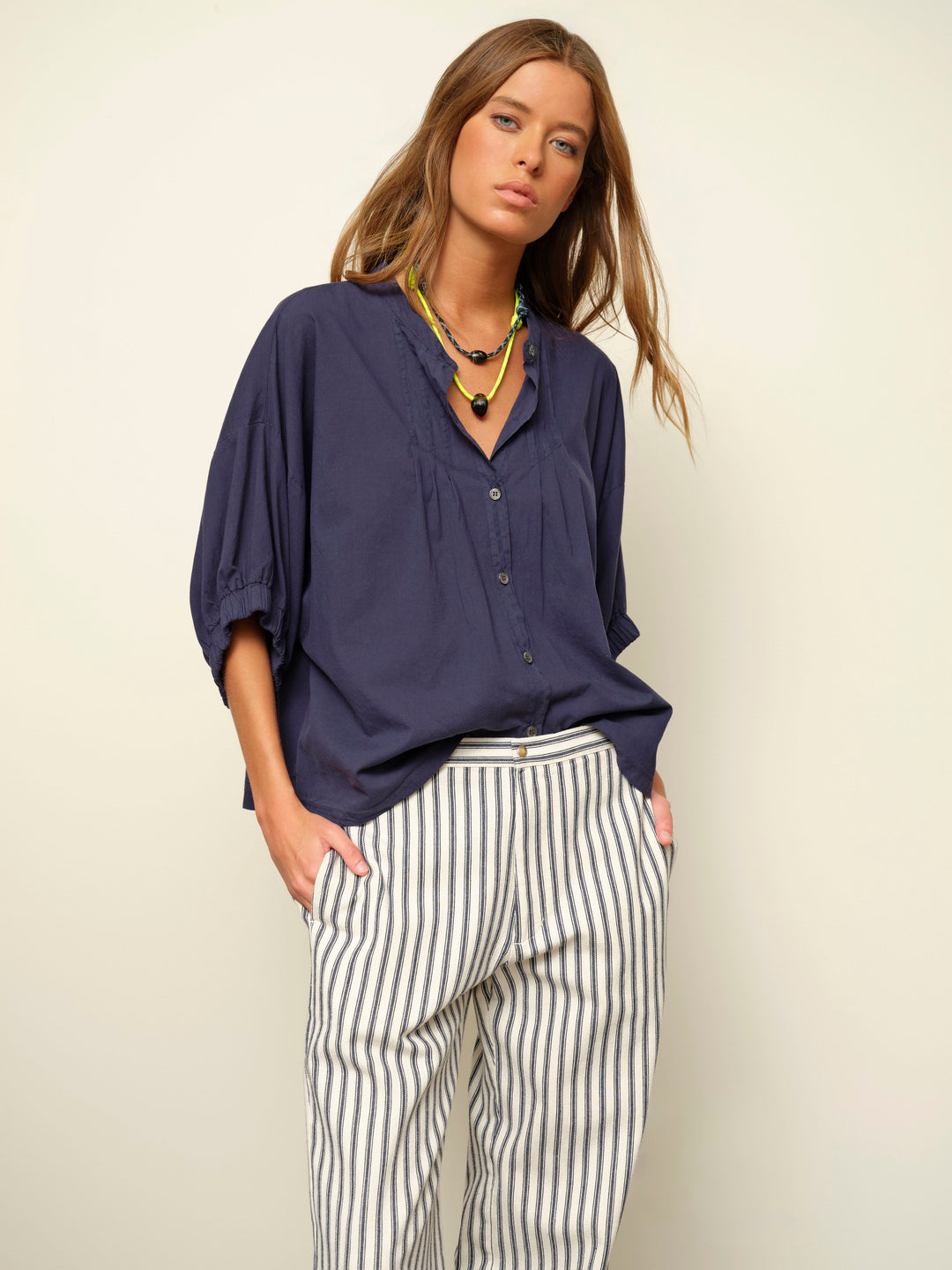 XiRENA - Pascale Pant in Blue Slate Stripe Pants