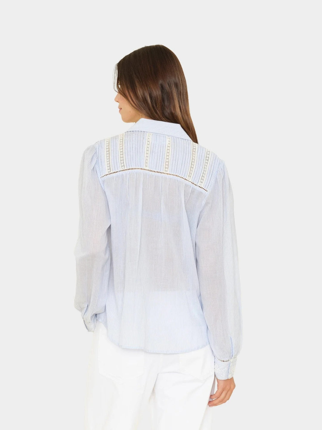 XIRENA - Viviana Shirt in Blue White Stripe Button Up Shirt